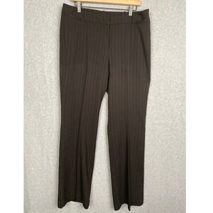 Worthington Curvy Fit Women's Brown Pinstripe Dress Pants Size 12